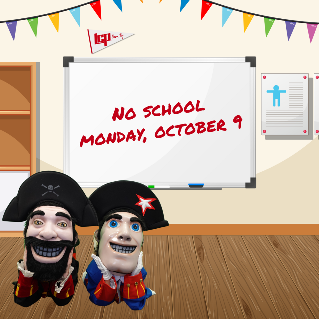 No School Monday, October 9
